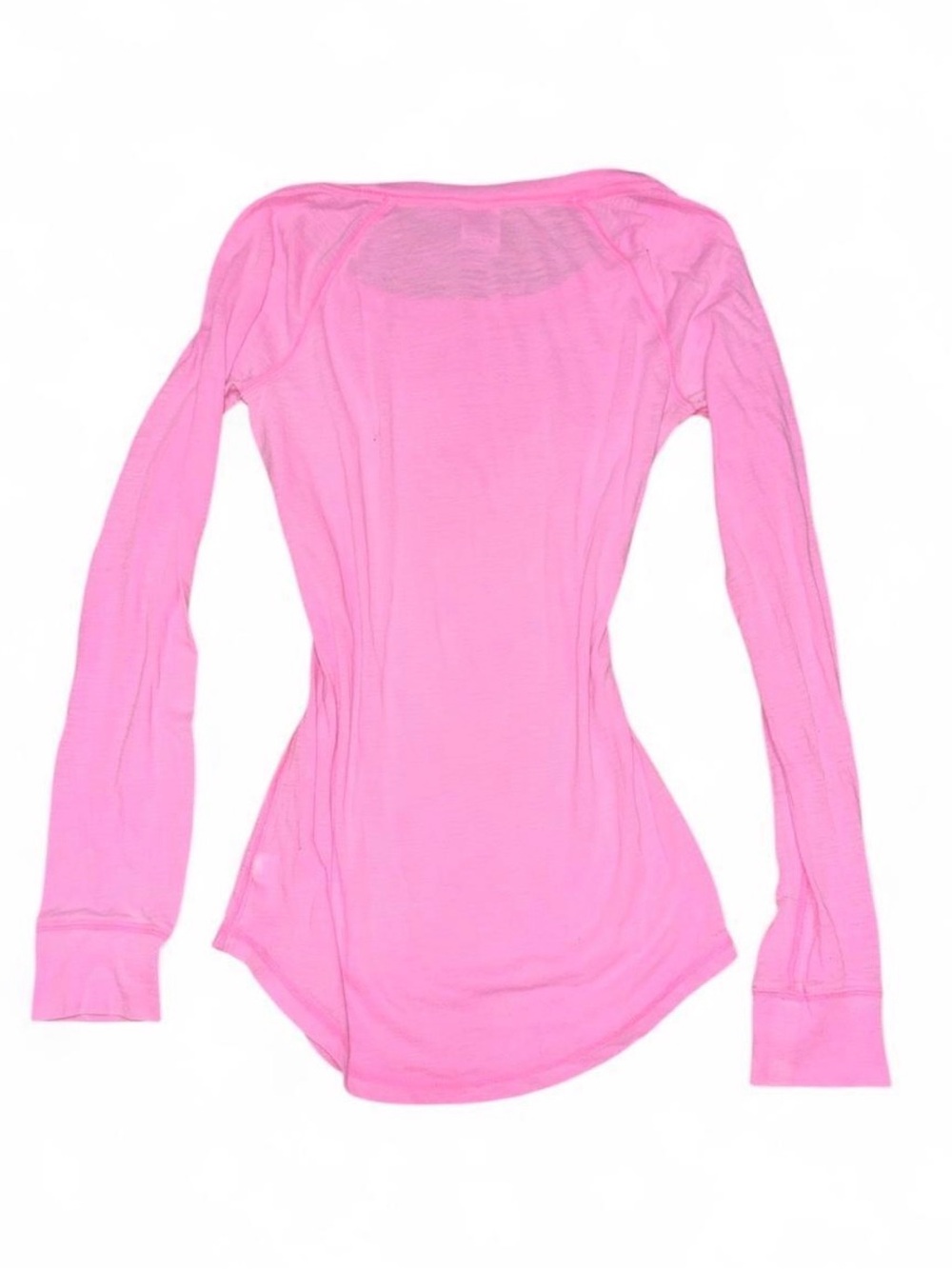 PINK Victoria's Secret Light Pink Long-Sleeve Scoop Neck Tee - Picture 2 of 3